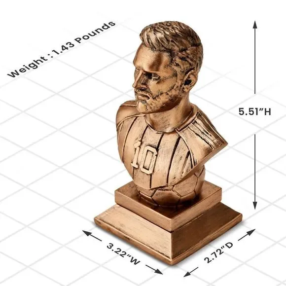 LIONEL LEO MESSI Bust Statue Figurine Sculpture Legendary Soccer Player Decor - Picture 8 of 8